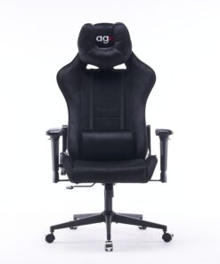 Кресло игровое с подголовником AGE M-906 Черный Велюр - age.kz (1)