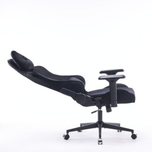 Кресло игровое с подголовником AGE M-906 Черный Велюр - age.kz (12)