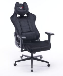 Кресло игровое с подголовником AGE M-906 Черный Велюр - age.kz (13)
