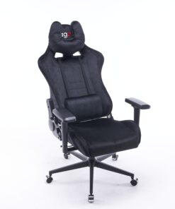 Кресло игровое с подголовником AGE M-906 Черный Велюр - age.kz (14)