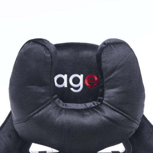 Кресло игровое с подголовником AGE M-906 Черный Велюр - age.kz (15)