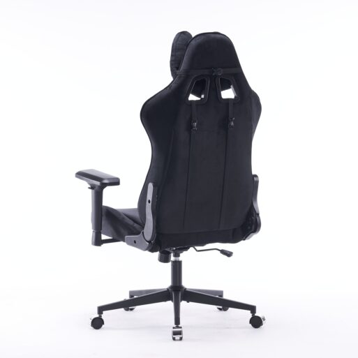 Кресло игровое с подголовником AGE M-906 Черный Велюр - age.kz (7)