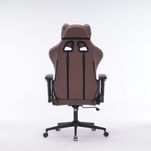 Кресло игровое с подголовником AGE M-906 Коричневая Фланель - age.kz (4)