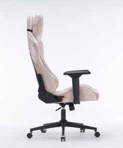 Кресло игровое с подголовником AGE M-906 Светло-бежевый Велюр - age.kz (2)