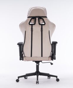 Кресло игровое с подголовником AGE M-906 Светло-бежевый Велюр - age.kz (4)