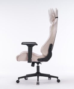 Кресло игровое с подголовником AGE M-906 Светло-бежевый Велюр - age.kz (6)