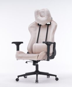 Кресло игровое с подголовником AGE M-906 Светло-бежевый Велюр - age.kz (7)