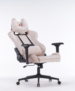 Кресло игровое с подголовником AGE M-906 Светло-бежевый Велюр - age.kz (9)