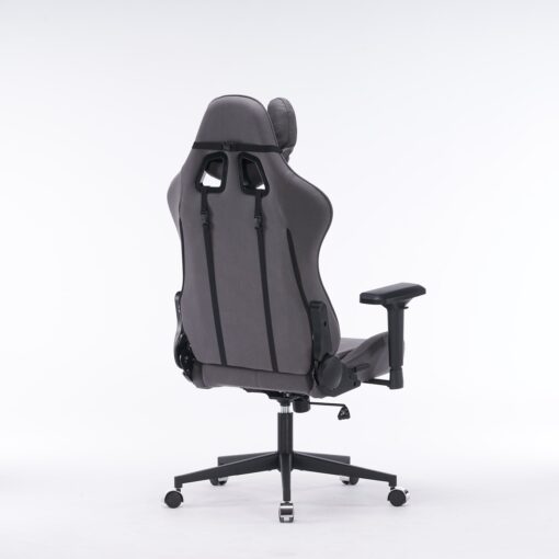 Кресло игровое с подголовником AGE M-906 Темно-серая Фланель - age.kz (5)