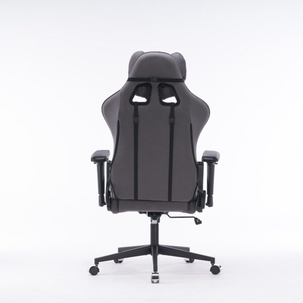 Кресло игровое с подголовником AGE M-906 Темно-серая Фланель - age.kz (6)
