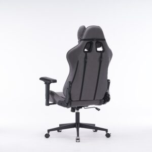 Кресло игровое с подголовником AGE M-906 Темно-серая Фланель - age.kz (7)
