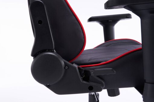 Кресло игровое с подголовником AGE M-906 Черная Фланель (красная окантовка) - age.kz (13)
