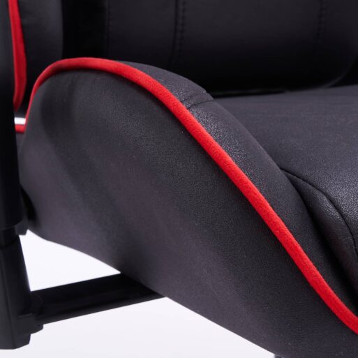 Кресло игровое с подголовником AGE M-906 Черная Фланель (красная окантовка) - age.kz (26)