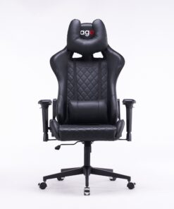 Кресло игровое с подголовником AGE M-906 Черная Перфорированная Эко Кожа - age.kz (1)