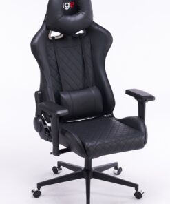 Кресло игровое с подголовником AGE M-906 Черная Перфорированная Эко Кожа - age.kz (12)