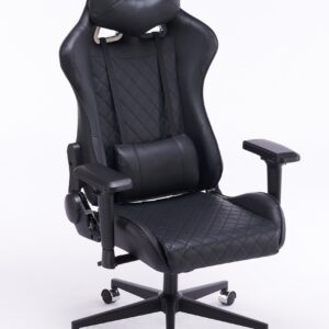 Кресло игровое с подголовником AGE M-906 Черная Перфорированная Эко Кожа - age.kz (12)