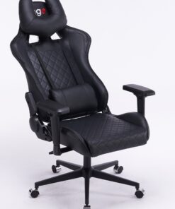 Кресло игровое с подголовником AGE M-906 Черная Перфорированная Эко Кожа - age.kz (13)