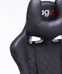 Кресло игровое с подголовником AGE M-906 Черная Перфорированная Эко Кожа - age.kz (14)