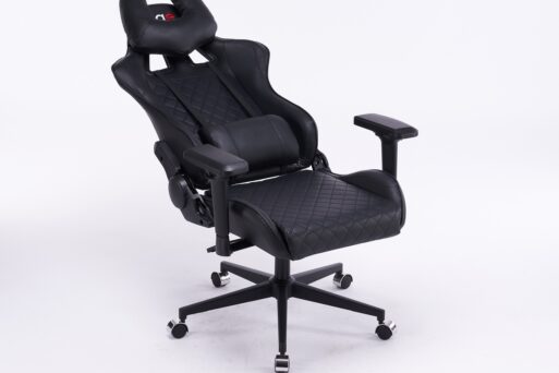 Кресло игровое с подголовником AGE M-906 Черная Перфорированная Эко Кожа - age.kz (16)