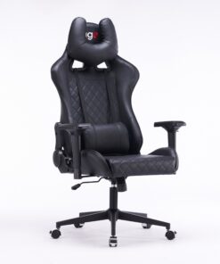 Кресло игровое с подголовником AGE M-906 Черная Перфорированная Эко Кожа - age.kz (2)