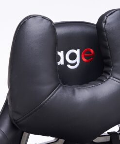 Кресло игровое с подголовником AGE M-906 Черная Перфорированная Эко Кожа - age.kz (20)