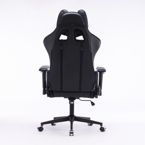 Кресло игровое с подголовником AGE M-906 Черная Перфорированная Эко Кожа - age.kz (5)