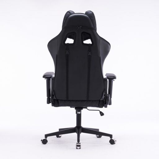 Кресло игровое с подголовником AGE M-906 Черная Перфорированная Эко Кожа - age.kz (5)