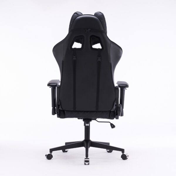 Кресло игровое с подголовником AGE M-906 Черная Перфорированная Эко Кожа - age.kz (5)