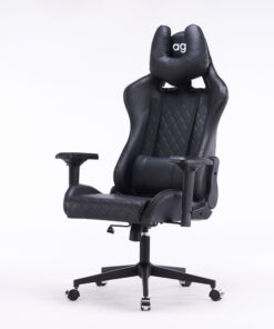 Кресло игровое с подголовником AGE M-906 Черная Перфорированная Эко Кожа - age.kz (8)