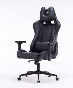 Кресло игровое с подголовником AGE M-906 Черная Перфорированная Эко Кожа - age.kz (9)