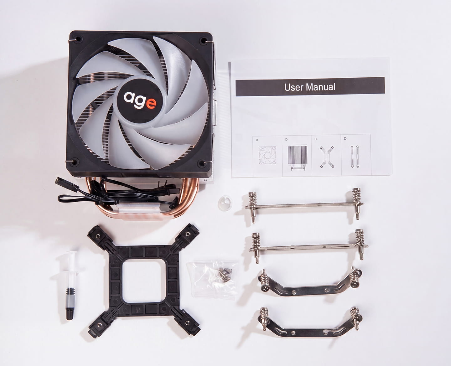 Воздушное охлаждение AGE AP4 170W ARGB - age.kz (6)